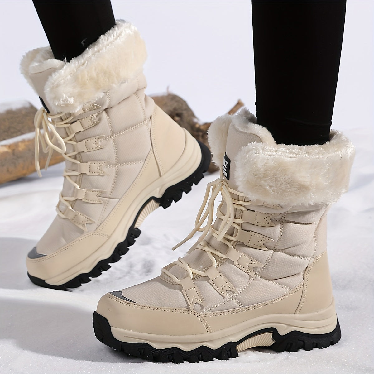Maya | Waterproof Insulated Snow Boots with Faux Fur