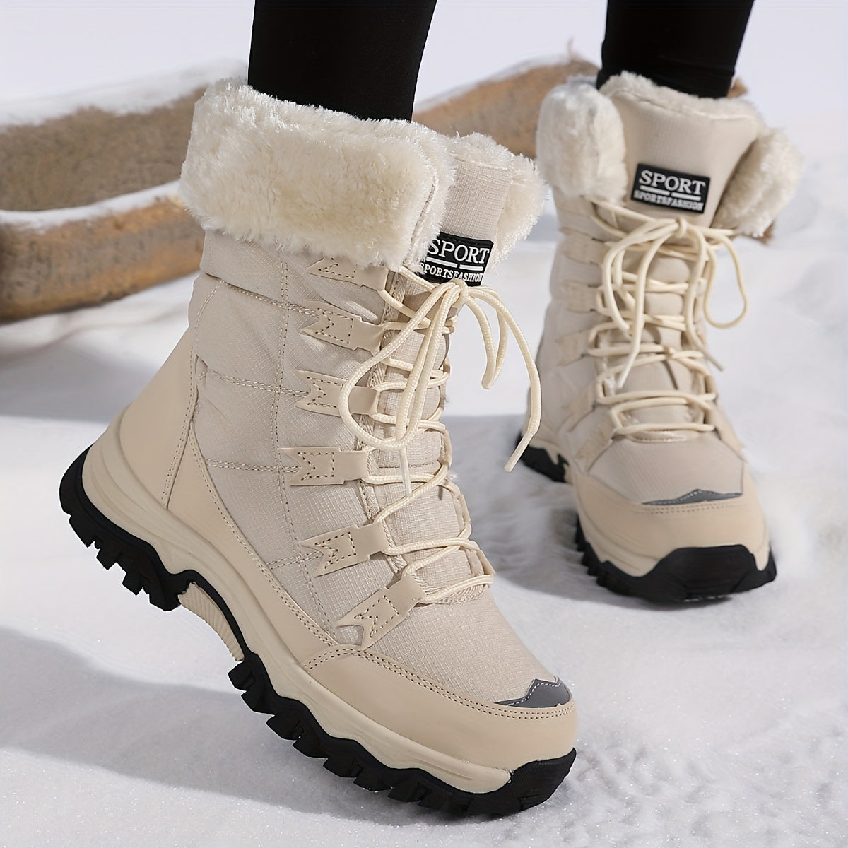 Maya | Waterproof Insulated Snow Boots with Faux Fur