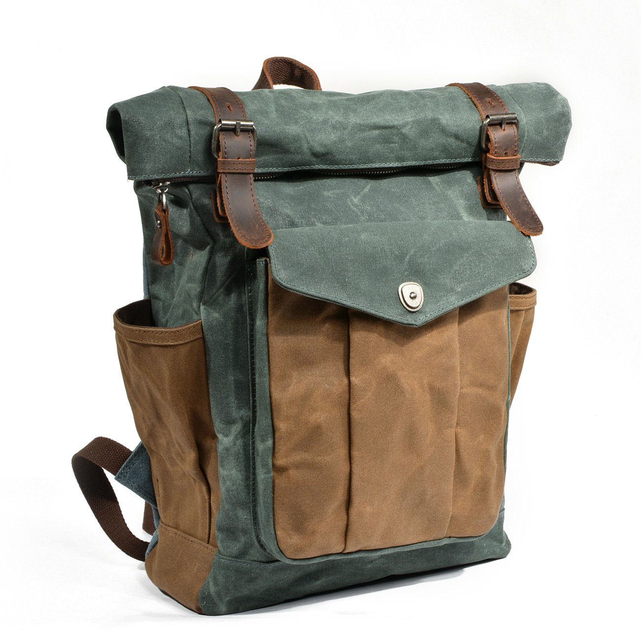 Marseille | Wax-coated canvas roll-top rucksack