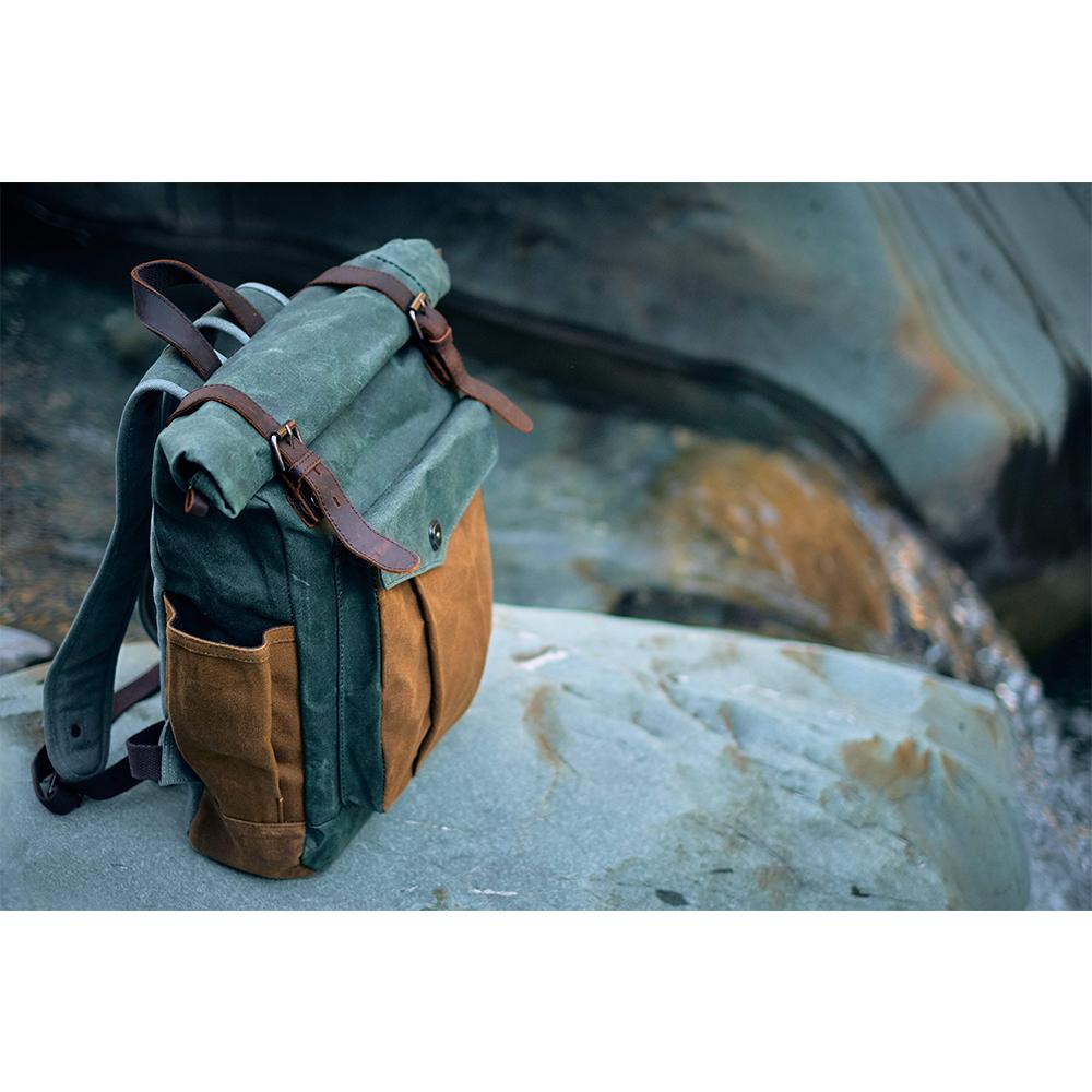 Marseille | Wax-coated canvas roll-top rucksack