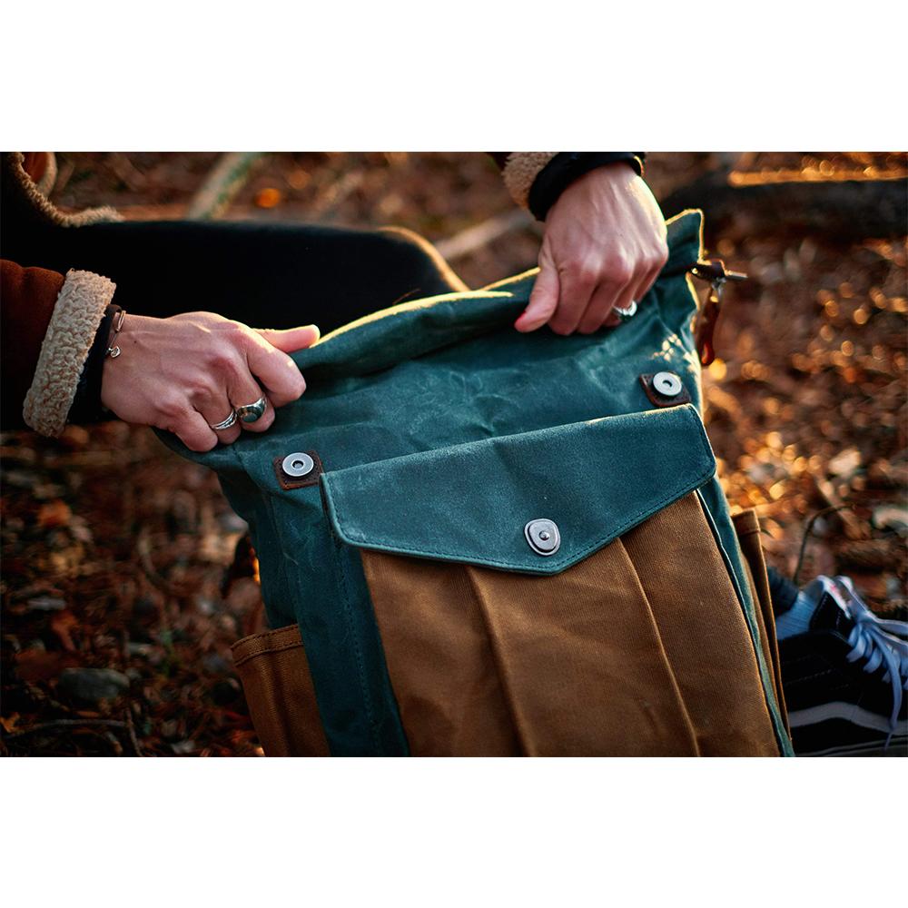 Marseille | Wax-coated canvas roll-top rucksack